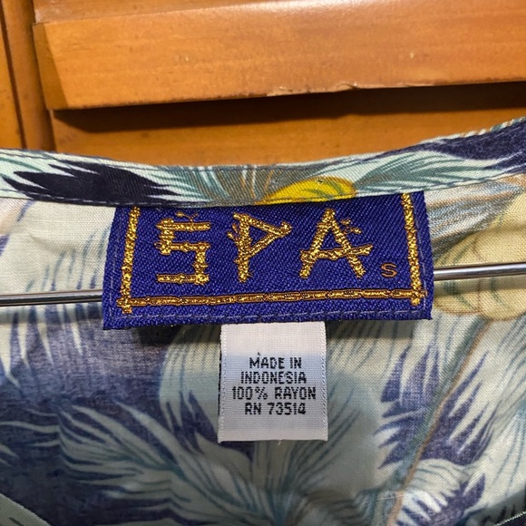 SPA Womens Vintage Hawaiian Shell Beaded Button Top - Picture 4 of 7